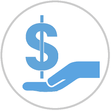 financial image of dollar sign in a palm of a hand