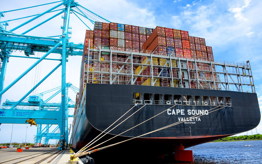 Ship docked at JAXPORT