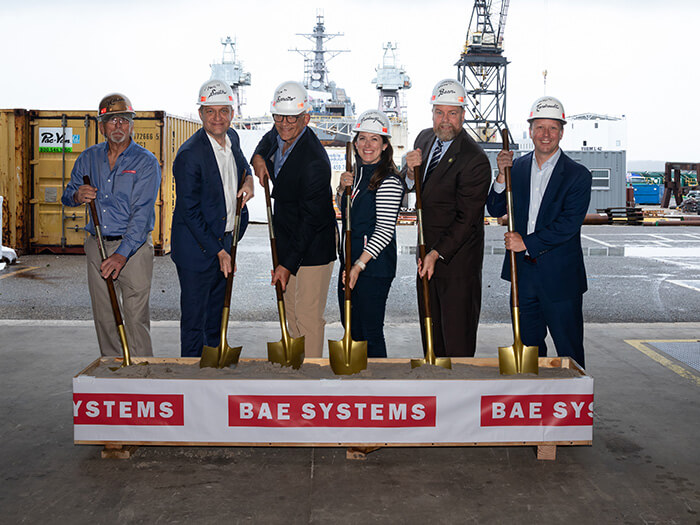 BAE Systems breaks ground for new shiplift, land level facility in Jacksonville