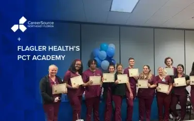 CareerSource NEFL Training Funds Lead to New Grads at Flagler Health’s PCT Academy