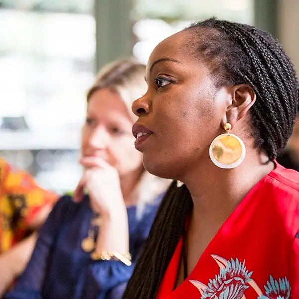 women listening to instructions
