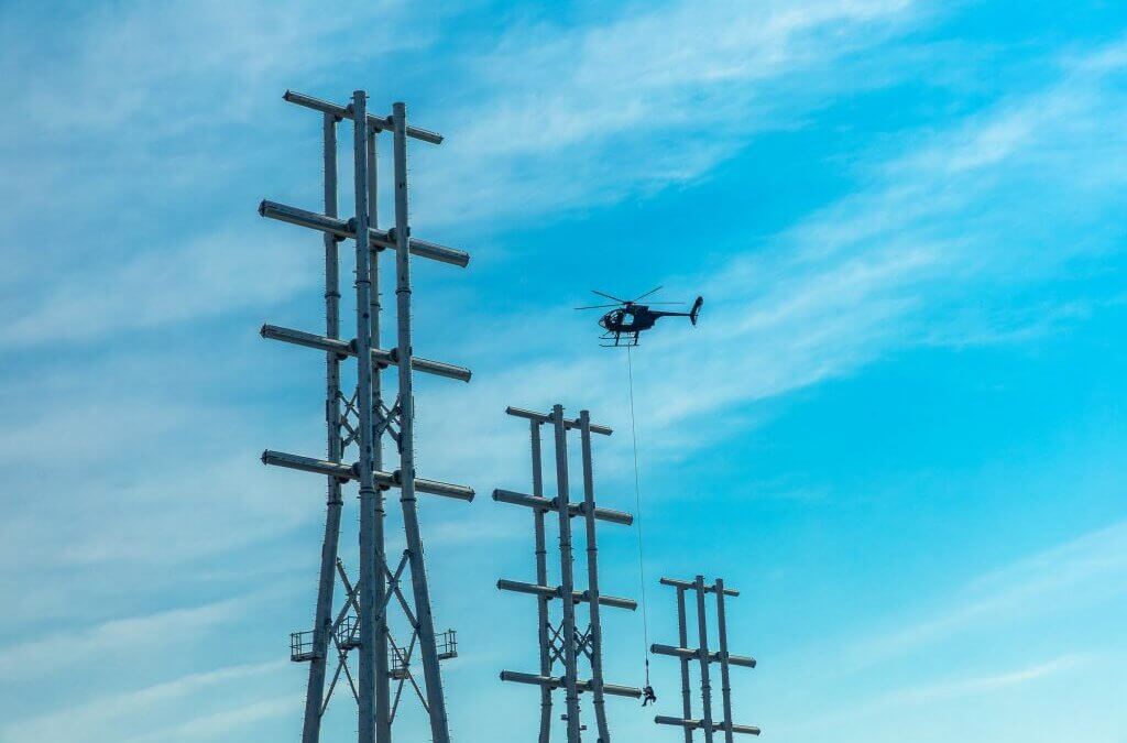 Helicopter Operations Support Next Phase of Fulton Cut Power Line Project